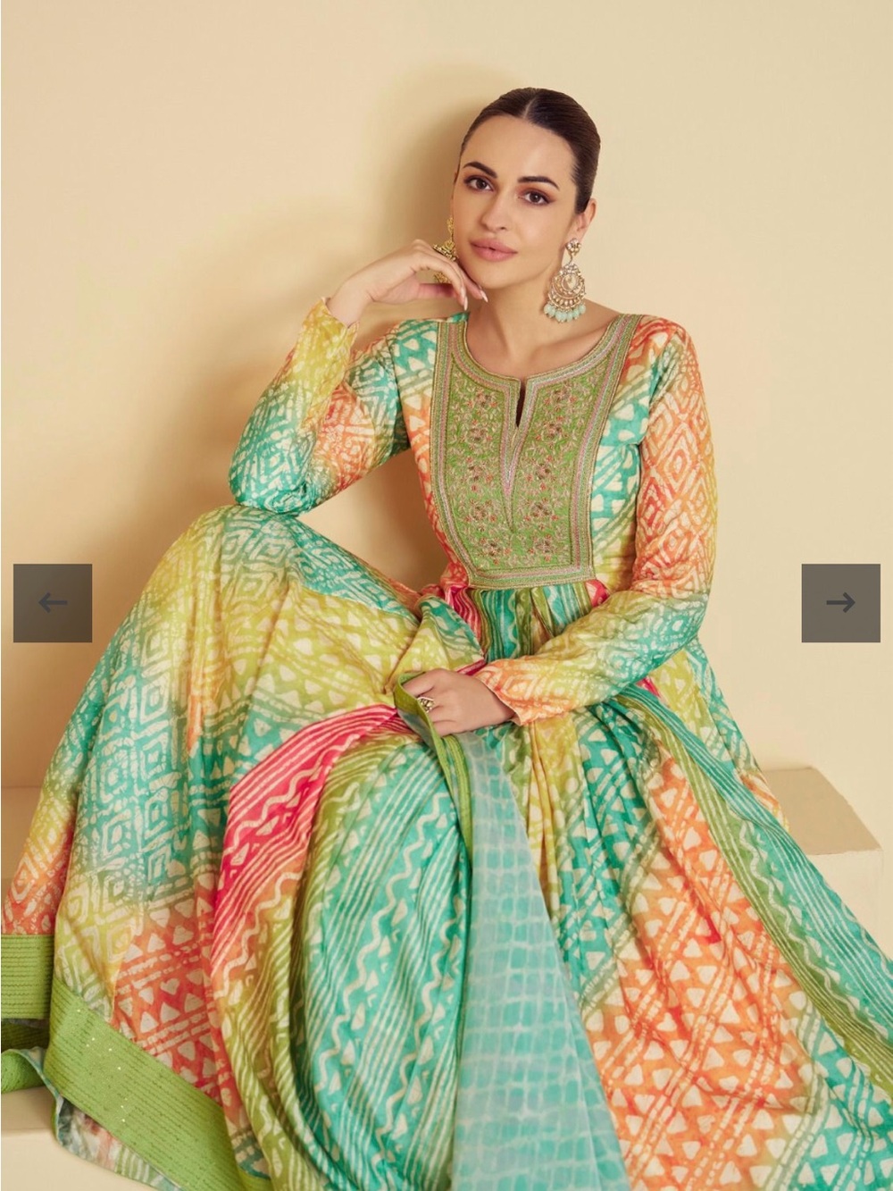 🌹GULKAYRA LONG GOWN ANARKALI MEHNDI DRESS BANARSI 🌹